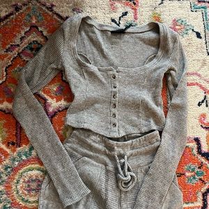 Urban outfitters cozy waffle set